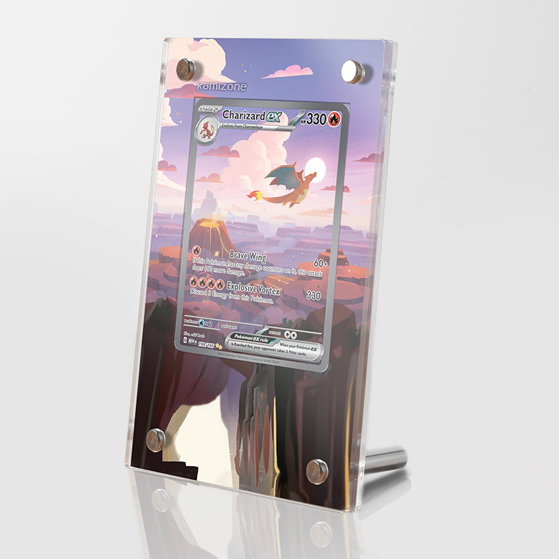 Charizard ex 199/165 - Extended Artwork Display Case | KamiZone Charizard ex 199/165 - Extended Artwork Display Case | KamiZone