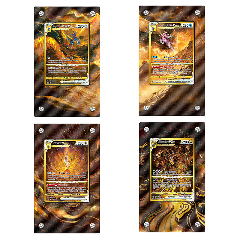 gold full art pokemon cards Crown Zenith Gold Cards Set - Protective Display Case