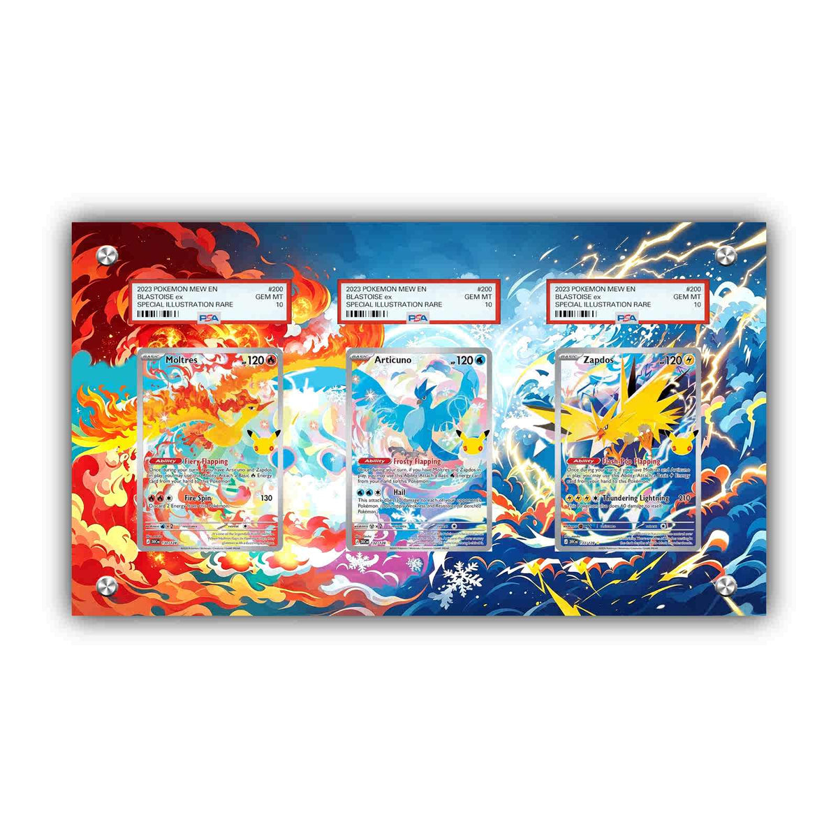 Zapdos, Articuno & Moltres - Pokémon Extended Artwork Protective Card Display Case