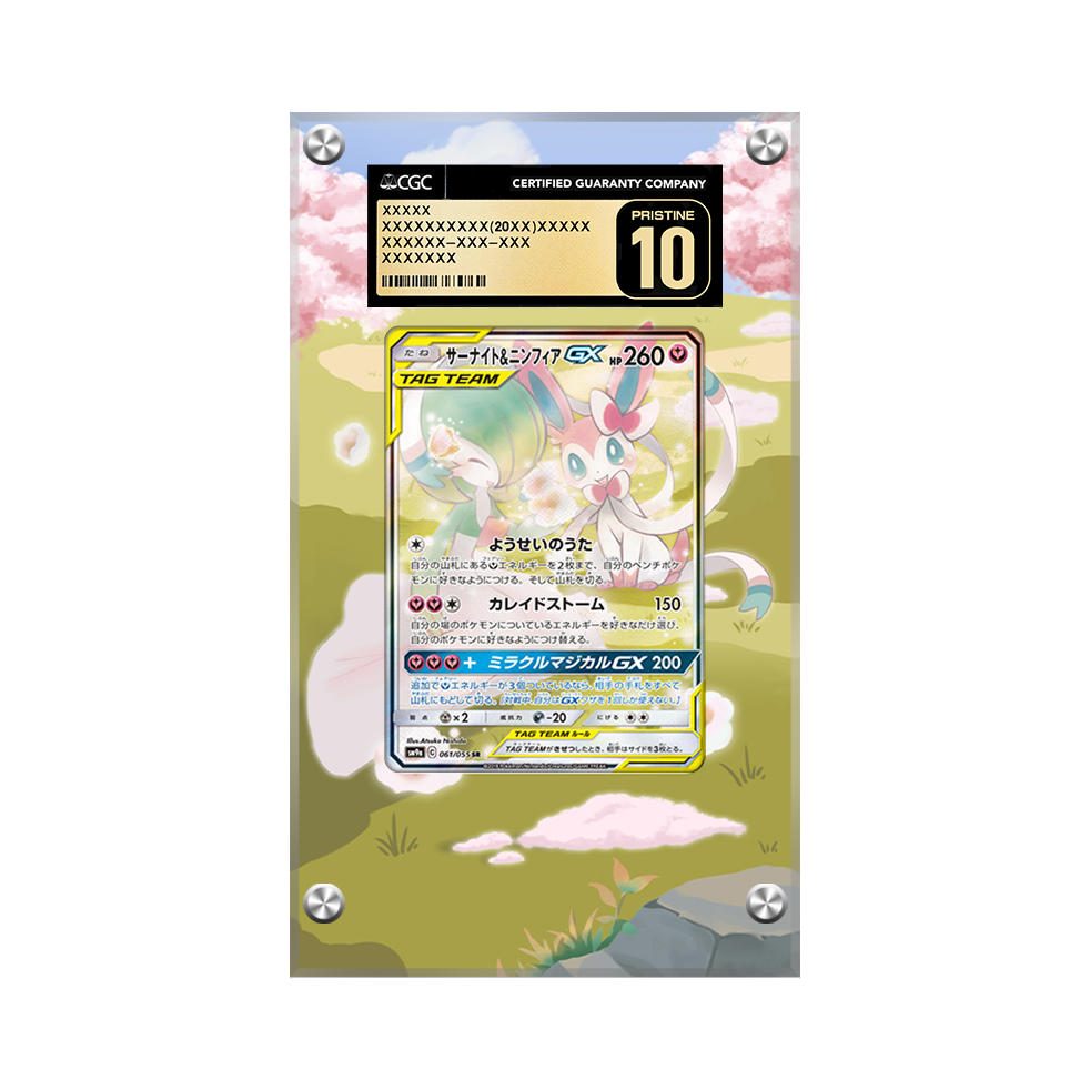 Gardevoir & Sylveon GX 205/214 Pokémon Extended Artwork Protective Display Case Psa/cgc/raw