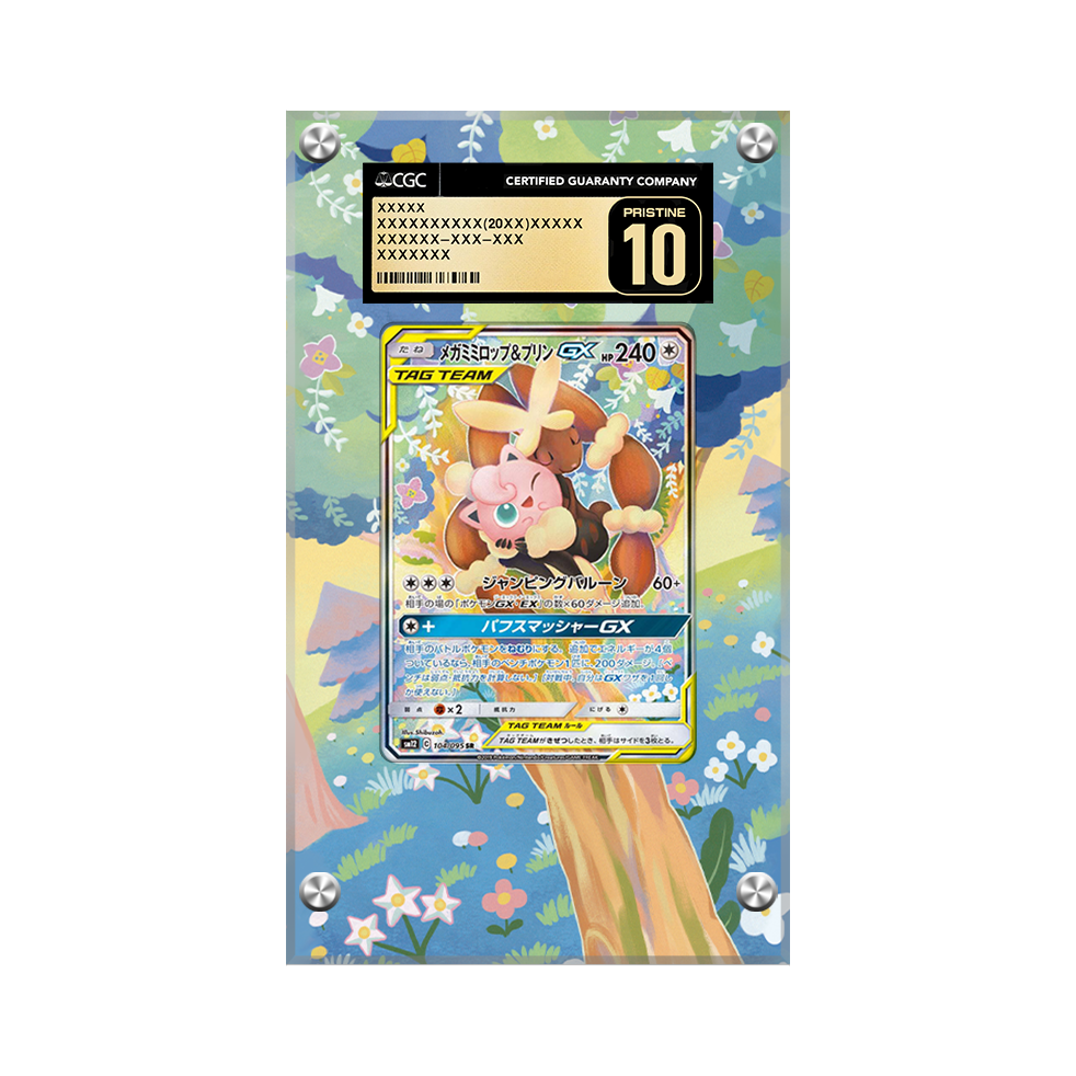 Mega Lopunny & Jigglypuff GX 226/236 Pokémon Extended Artwork Display Case Psa/cgc/raw