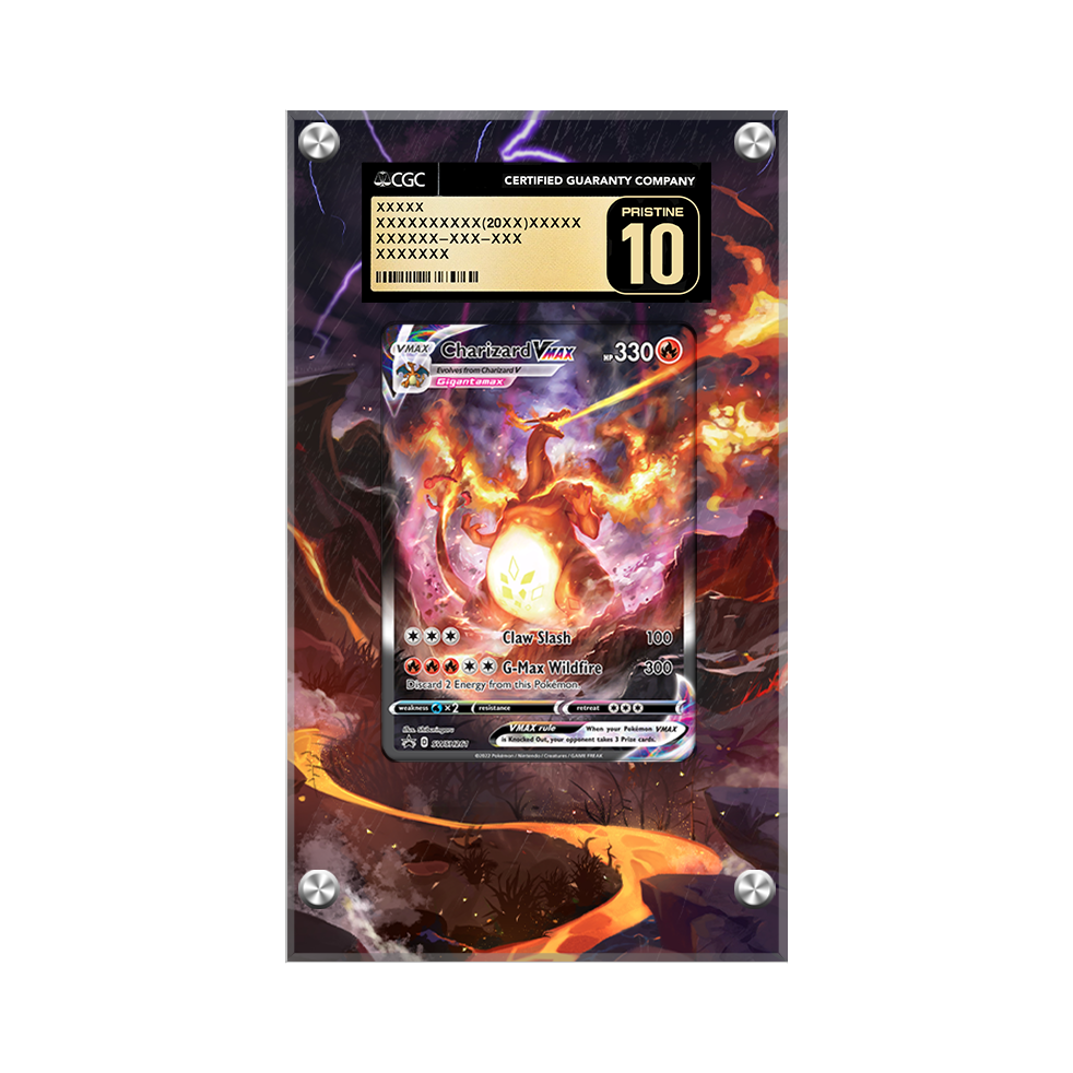 Charizard VMAX Swsh261 Pokémon Extended Artwork Protective Card Display Case Psa/cgc/raw