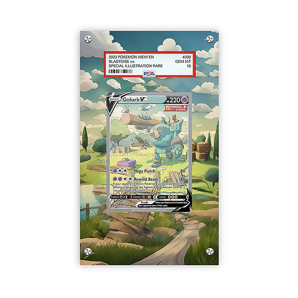 Golurk V 182/203 - Pokémon Extended Artwork Protective Card Display Case Psa/cgc/tag/raw