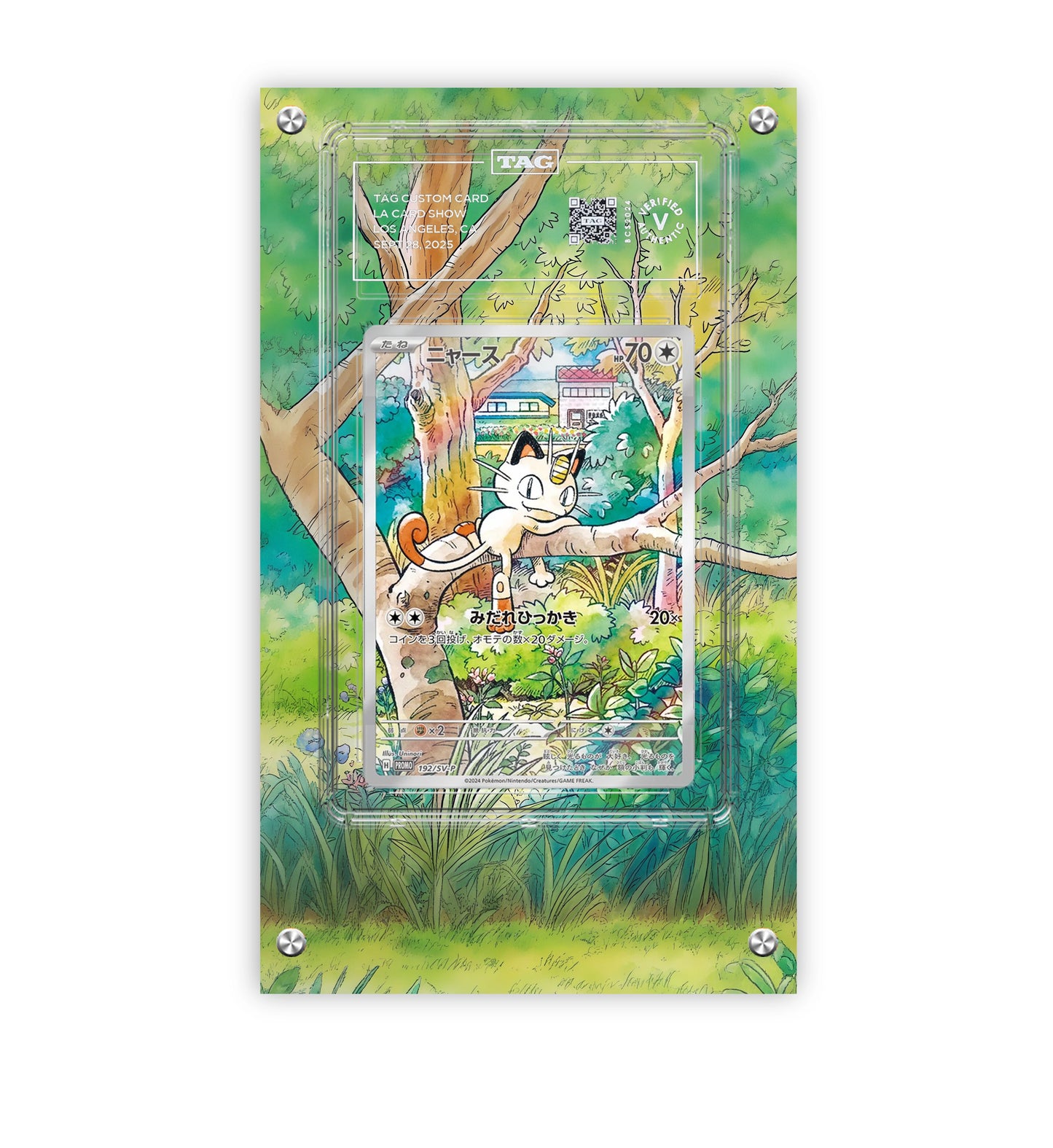 Meowth 192/sv-p - Pokémon Extended Artwork Protective Card Display Case Psa/cgc/tag/raw