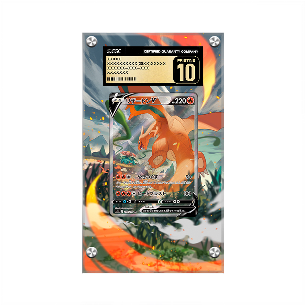 Charizard V 154/172 - Pokémon Extended Artwork Protective Display Case Psa/cgc/raw