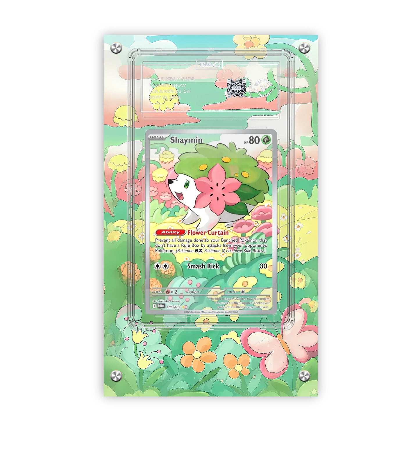 Shaymin 185/182 - Pokémon Extended Artwork Protective Card Display Case Psa/cgc/tag/raw