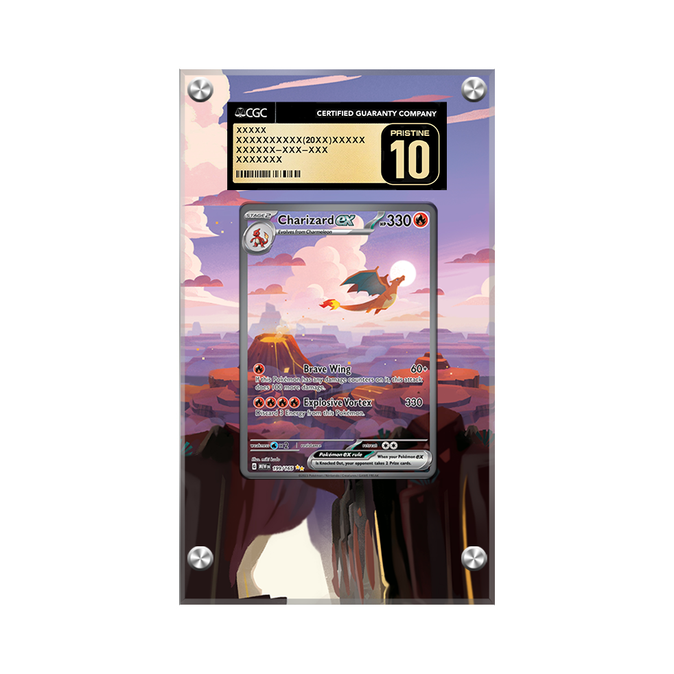 Charizard EX 199/165 - Pokémon Extended Artwork Protective Display Case Psa/cgc/raw