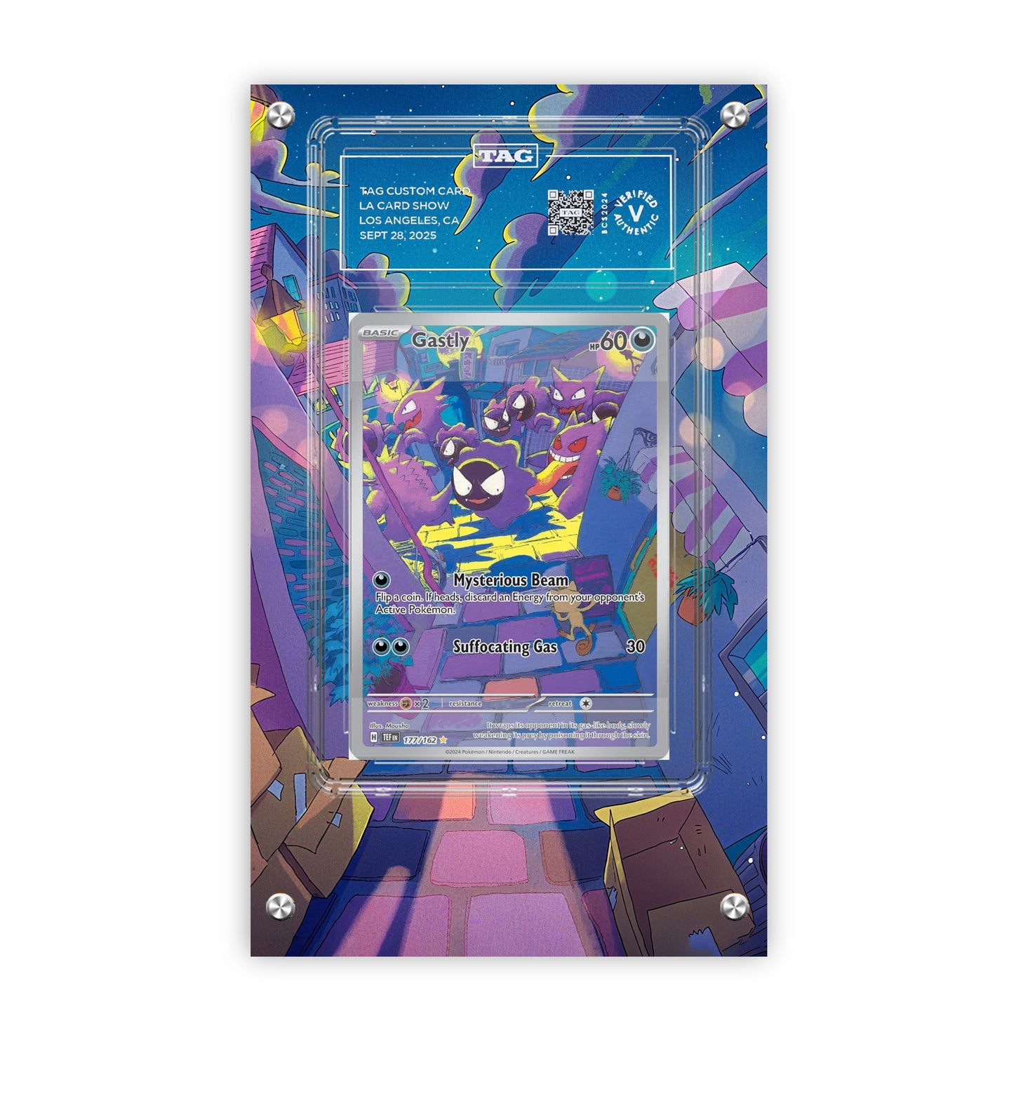 Gastly 177/162 - Pokémon Extended Artwork Protective Card Display Case Psa/cgc/tag/raw