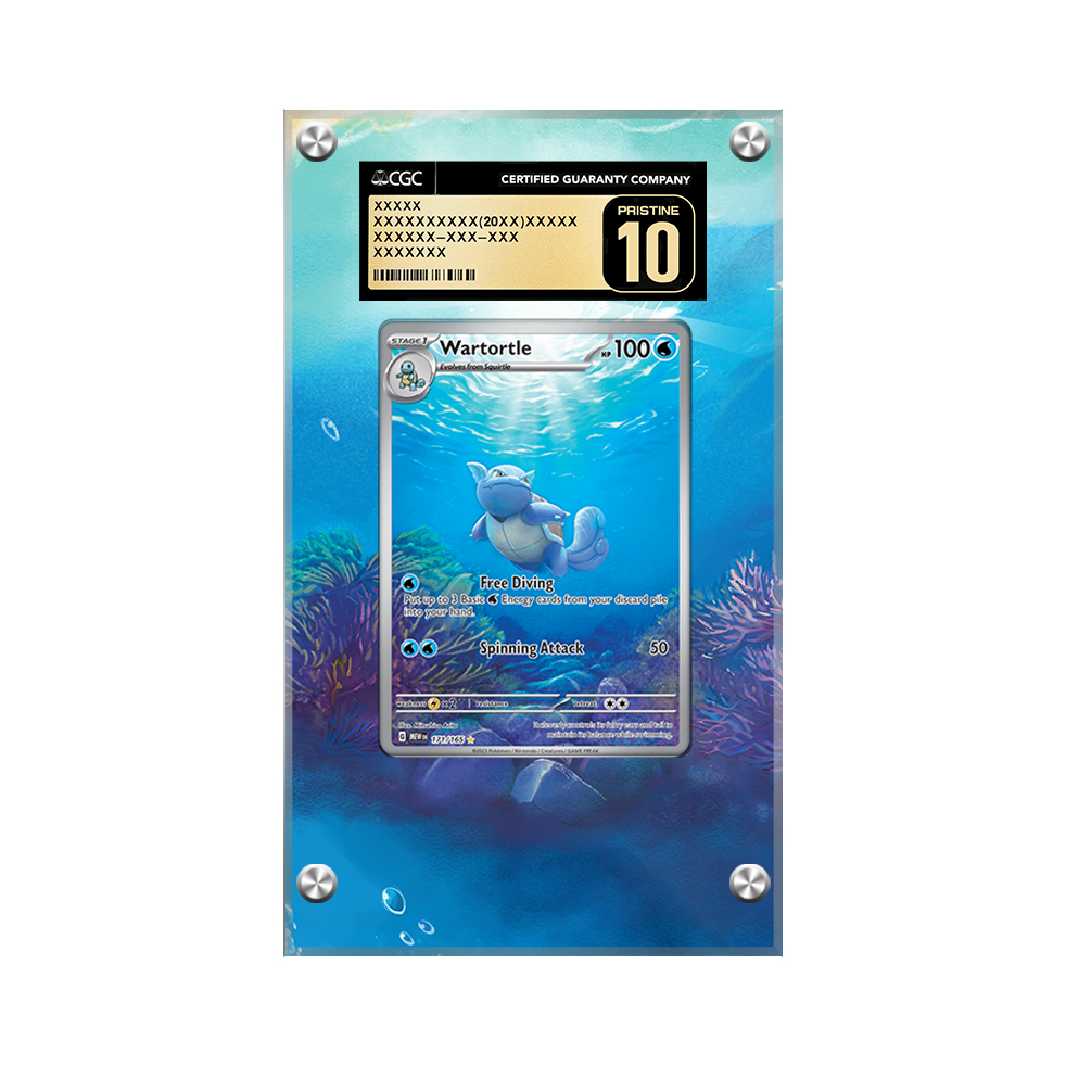 Wartortle 171/165 - Pokémon CGC Extended Artwork Protective Card Display Case