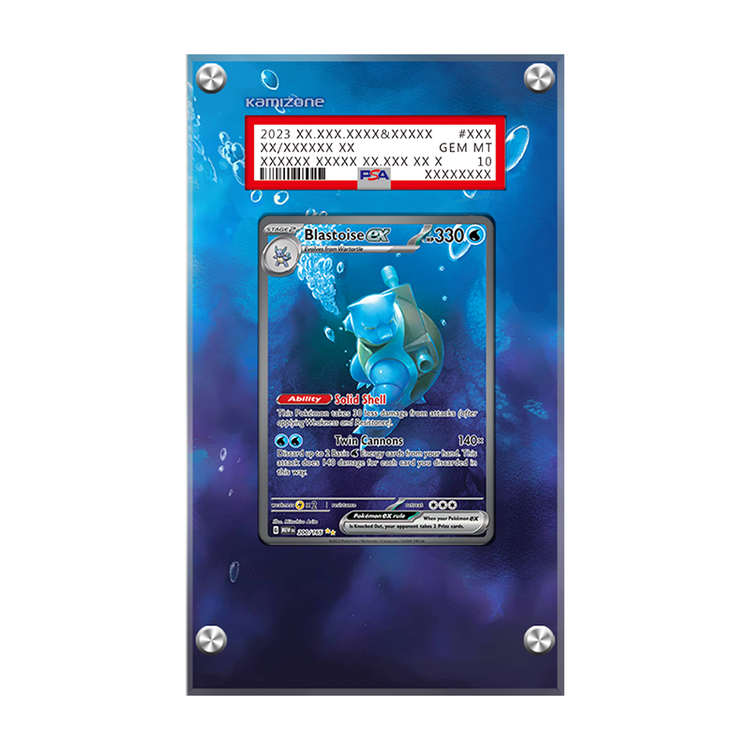 Blastoise ex 200/165 - Pokémon PSA Extended Artwork Protective Card Display Case