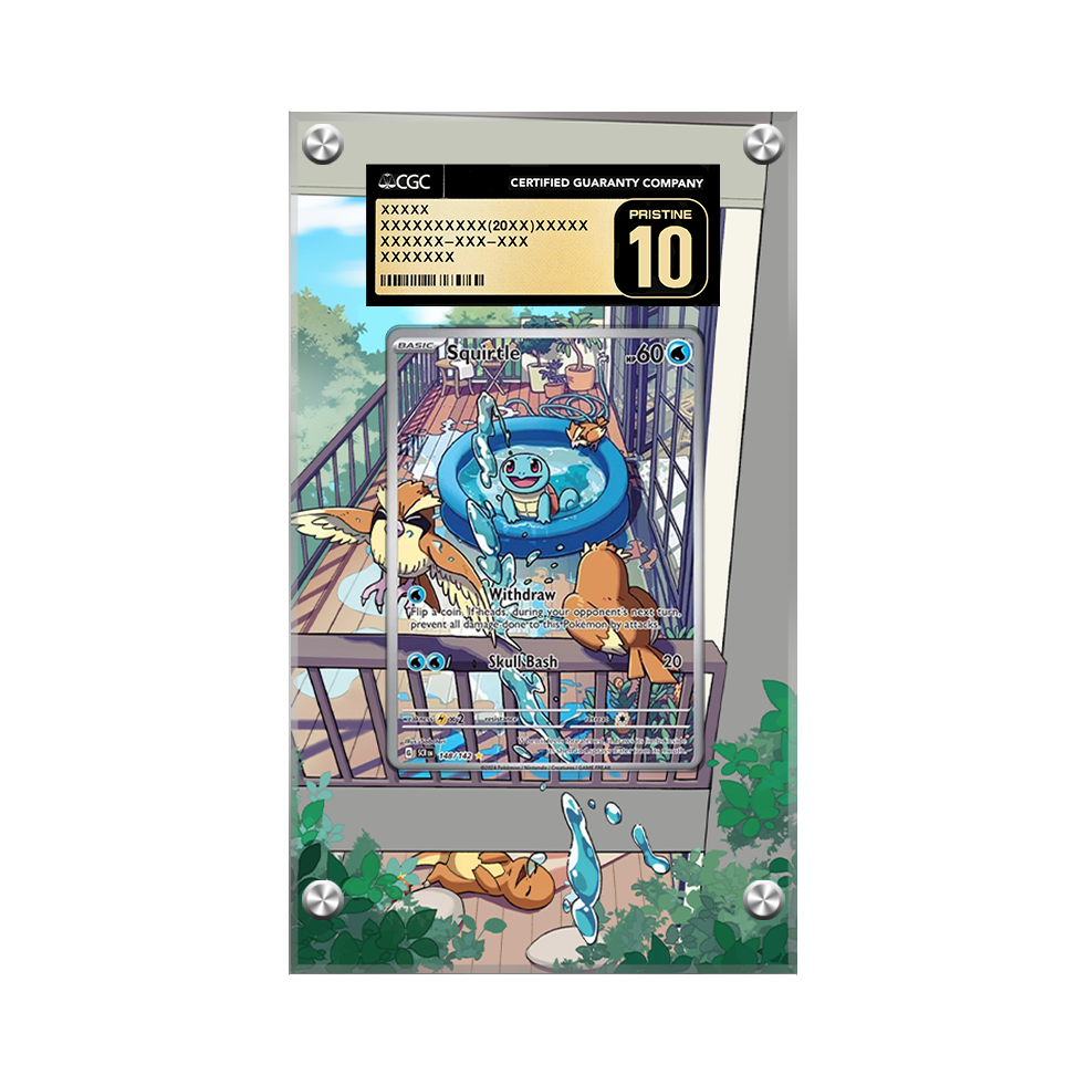 Squirtle 148/142 - Pokémon CGC Extended Artwork Protective Card Display Case