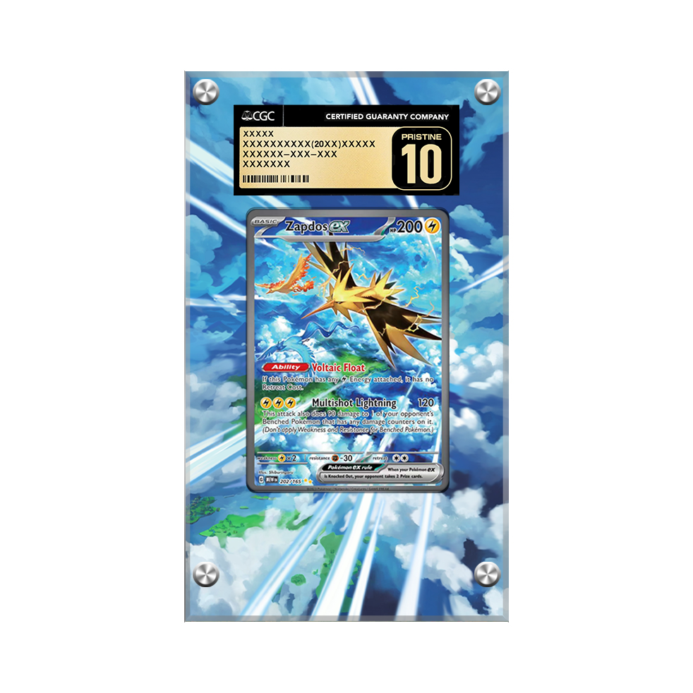 Zapdos 202/165 - Pokémon Extended Artwork Protective Display Case Psa/cgc/raw