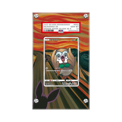 Rowlet 290/sm-p Scream Munch - Pokémon Extended Artwork Protective Display Case Psa/cgc/raw