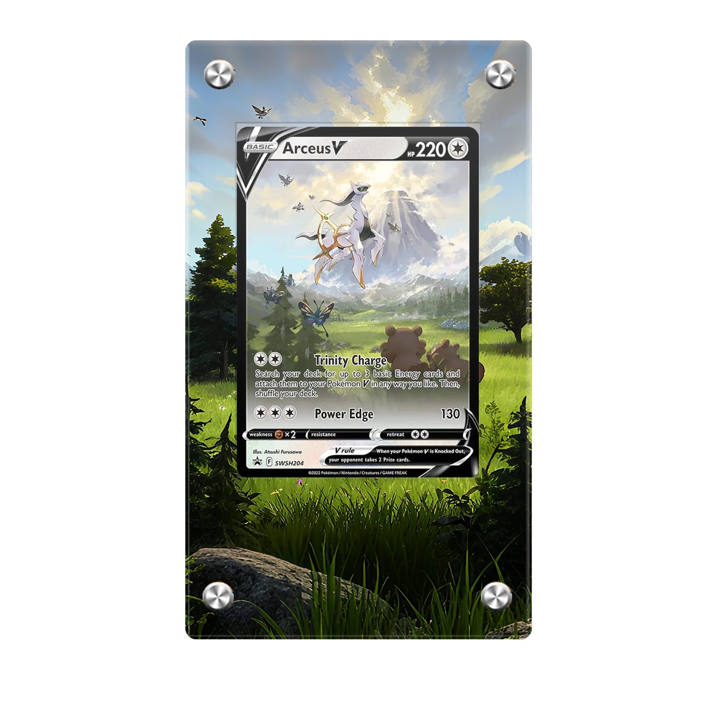 Arceus V SWSH204 - Pokémon Extended Artwork Protective Card Display Case