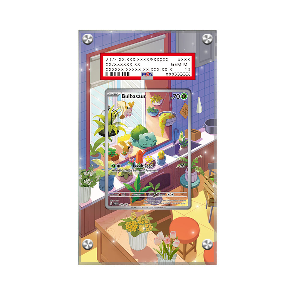 Bulbasaur - 143/142 - Pokémon Extended Artwork Protective Card Display Case Psa/cgc/raw