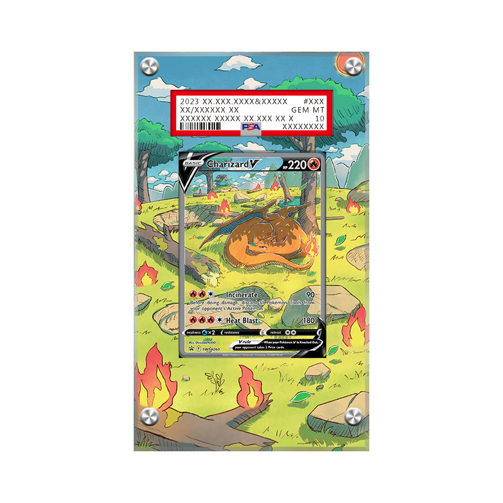 Charizard Swsh 260 - Pokémon Extended Artwork Protective Card Display Case Psa/cgc/raw