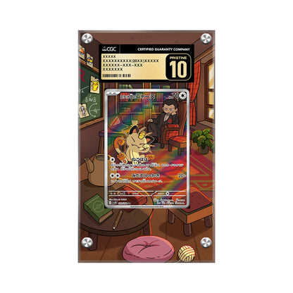 Team Rocket's Meowth - Pokémon CGC Extended Artwork Protective Card Display Case