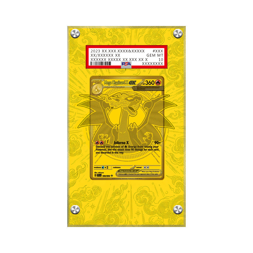 Mega Charizard X EX 130/094 - Pokémon Extended Artwork Protective Card Display Case Psa/cgc/raw