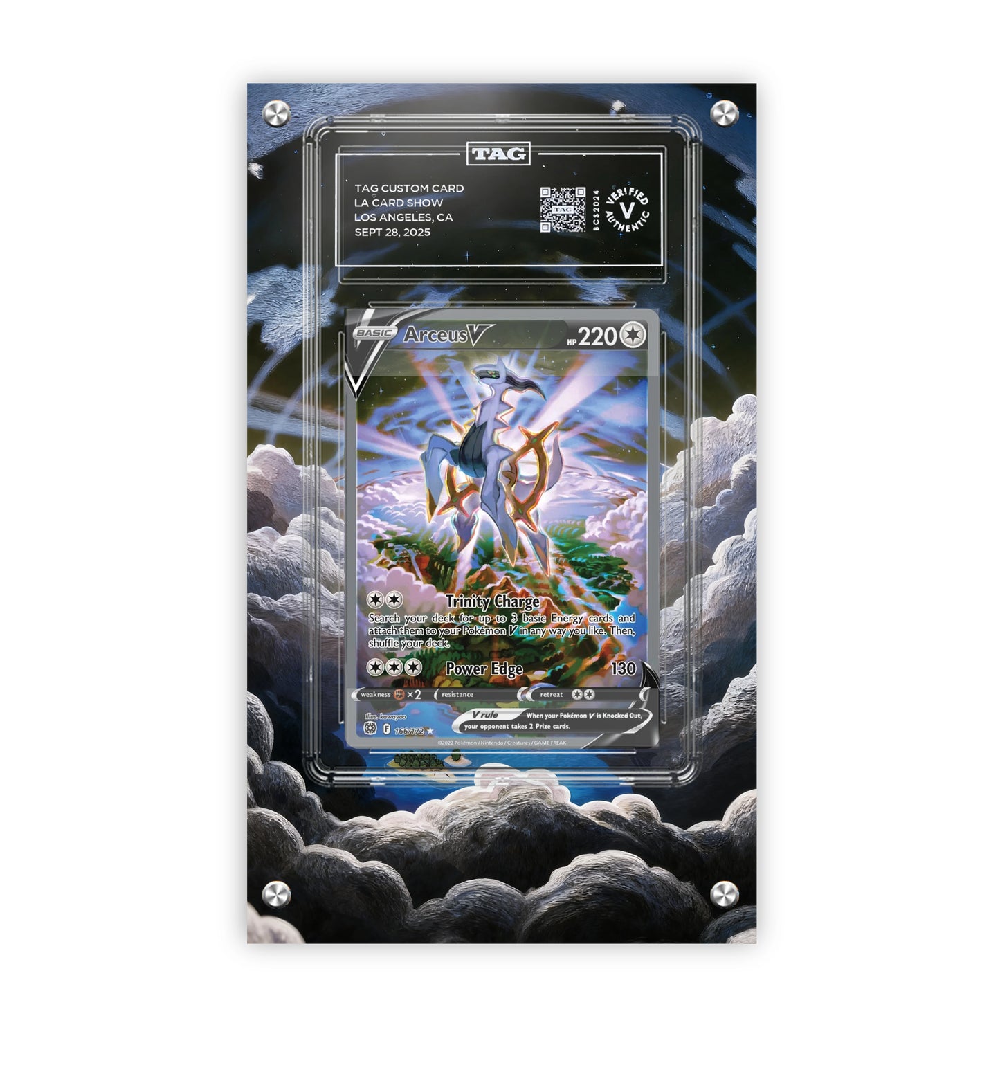 Arceus V 166/172 - Pokémon Extended Artwork Protective Card Display Case Psa/cgc/tag/raw