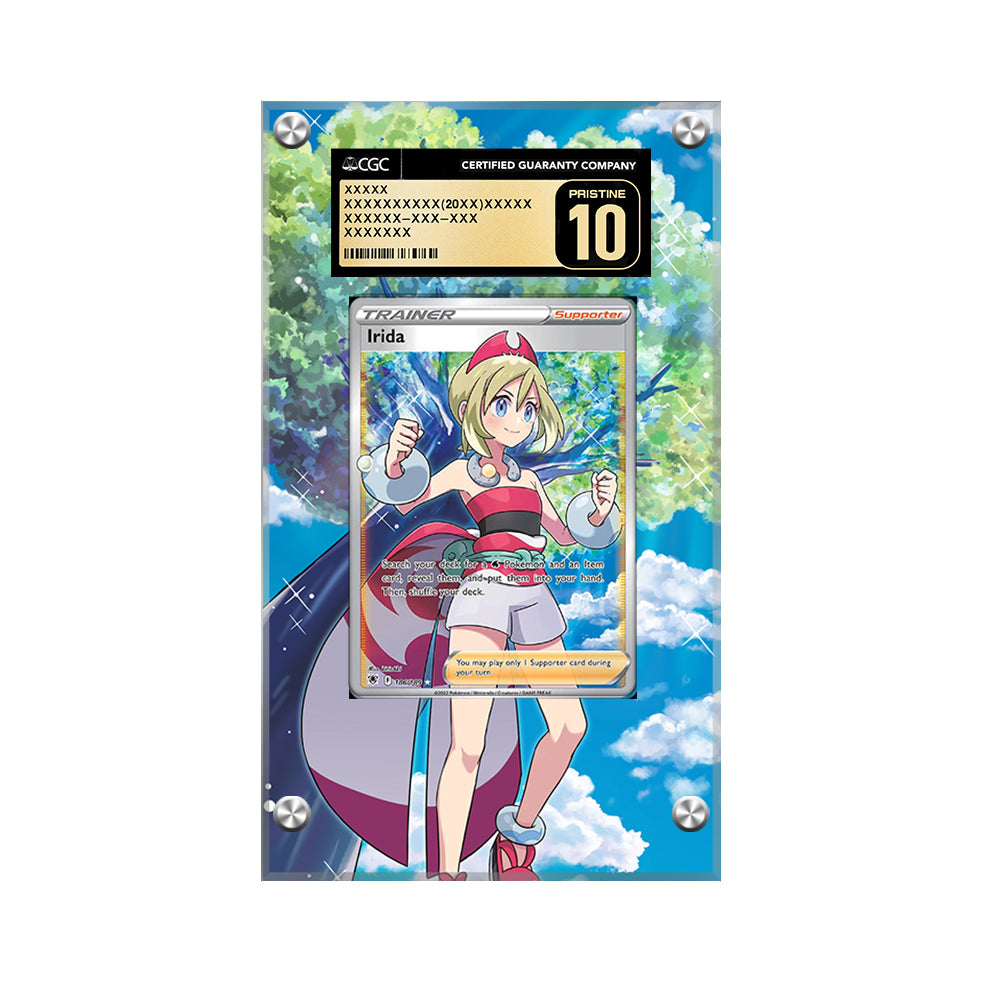 Irida 186/189 - Pokémon Extended Artwork Protective Card Display Case Psa/cgc/raw