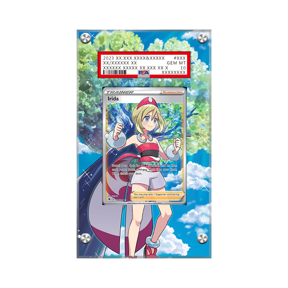 Irida 186/189 - Pokémon Extended Artwork Protective Card Display Case Psa/cgc/raw