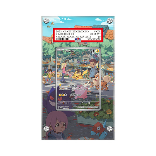 Pikachu AR 173/165 - Pokémon PSA Extended Artwork Protective Card Display Case
