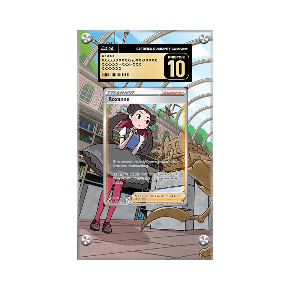 Roxanne Gg66/gg70 - Pokémon Extended Artwork Protective Card Display Case Psa/cgc/raw