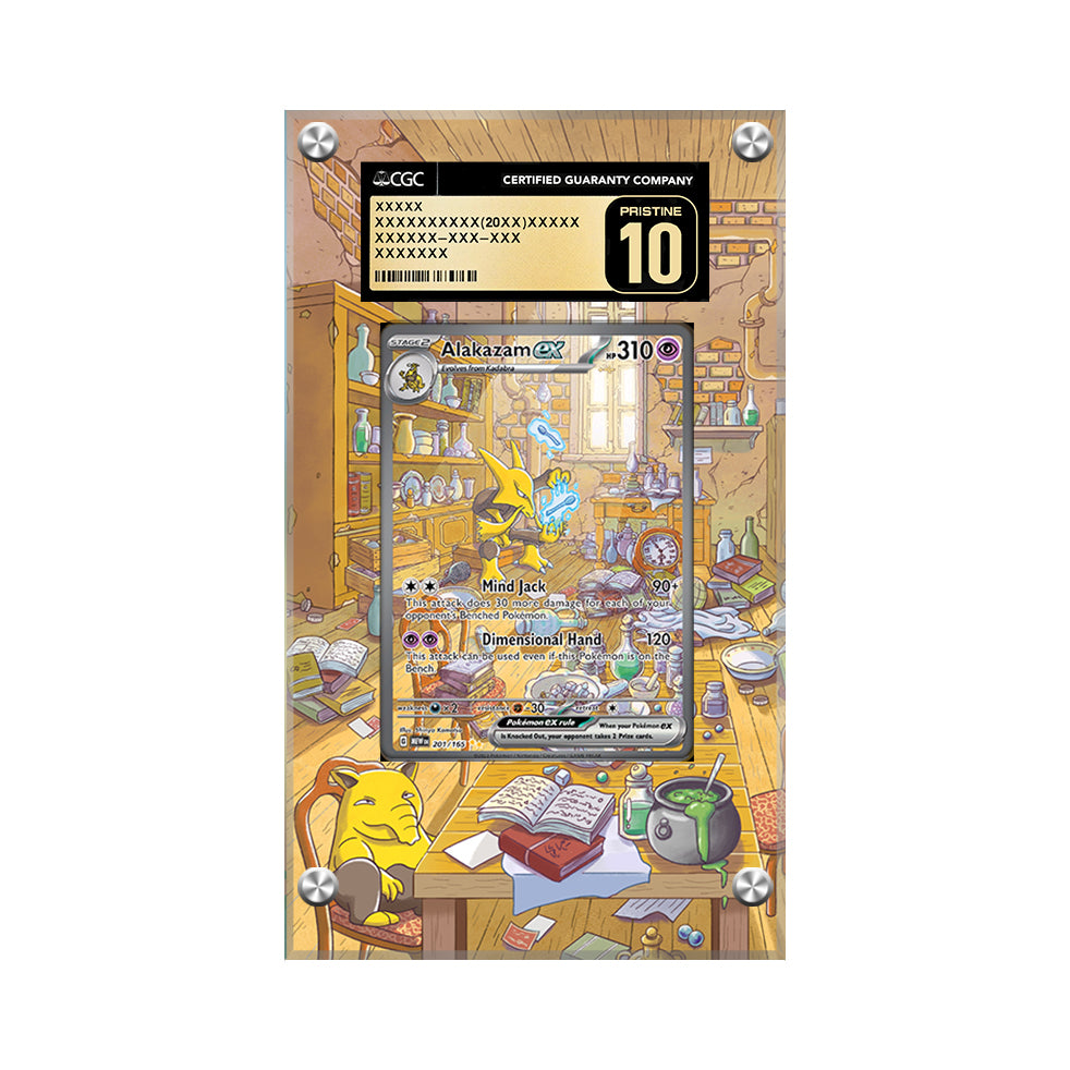 Alakazam EX 201/165 - Pokémon Extended Artwork Protective Card Display Case Psa/cgc/raw