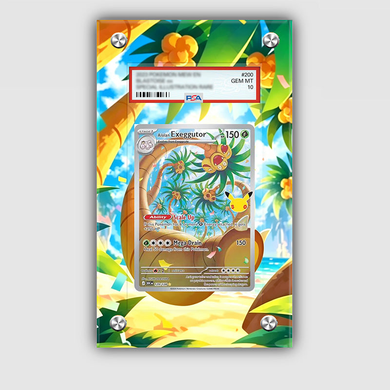 Alolan Exeggutor 129/128 - Pokémon Extended Artwork Protective Card Display Case Psa/cgc/tag/raw