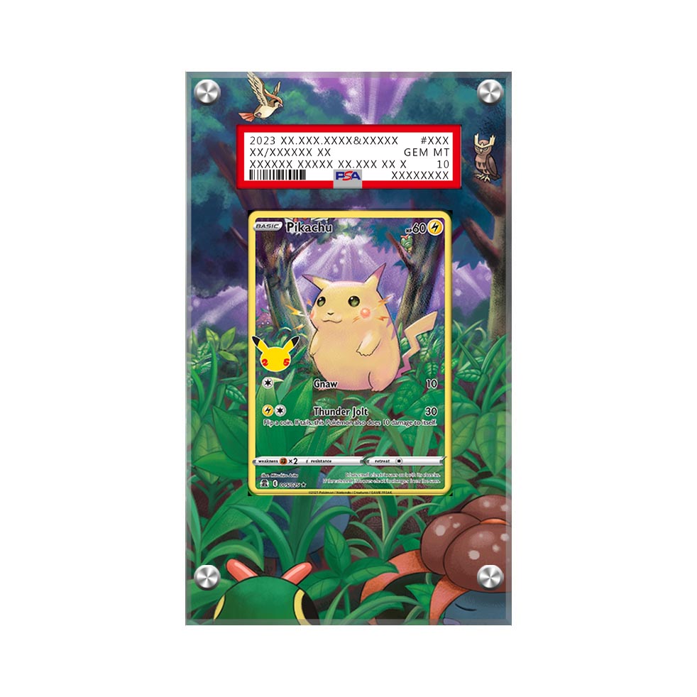 Pikachu 005/025 - Pokémon PSA Extended Artwork Protective Card Display Case