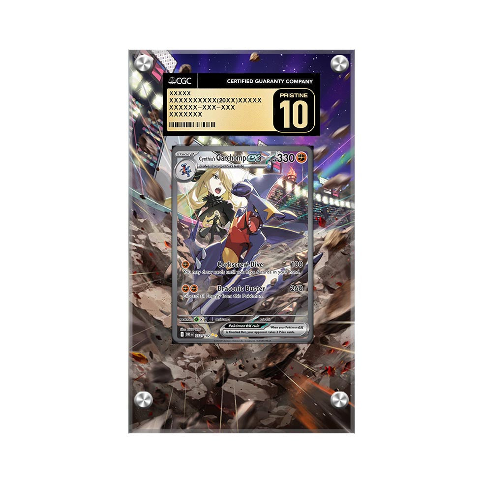 Cynthia's Garchomp EX - Pokémon Extended CGC Artwork Protective Card Display Case