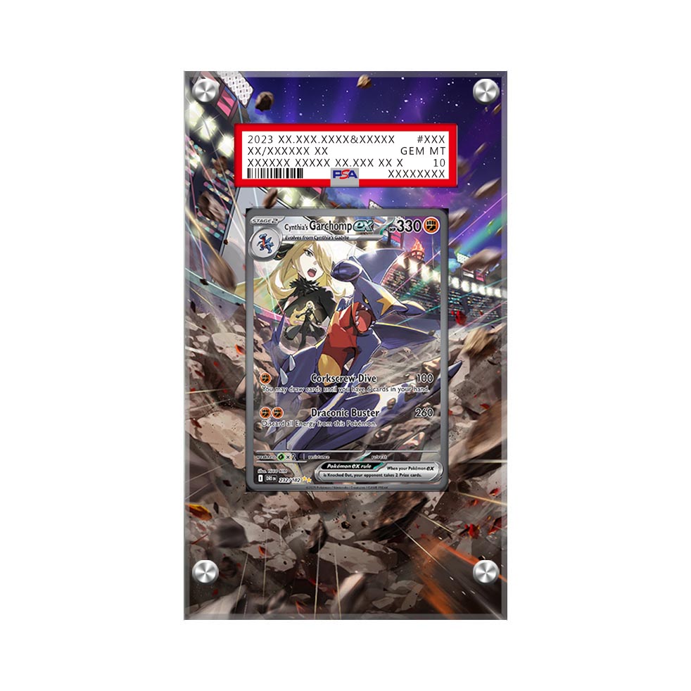 Cynthia's Garchomp EX - Pokémon Extended Artwork Protective Card Display Case Psa/cgc/raw