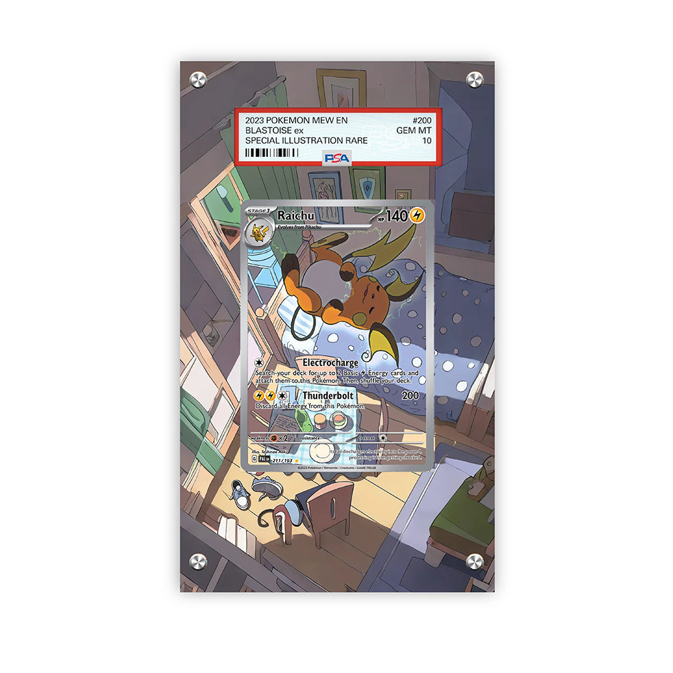 Raichu 211/193 - Pokémon Extended Artwork Protective Card Display Case Psa/cgc/tag/raw