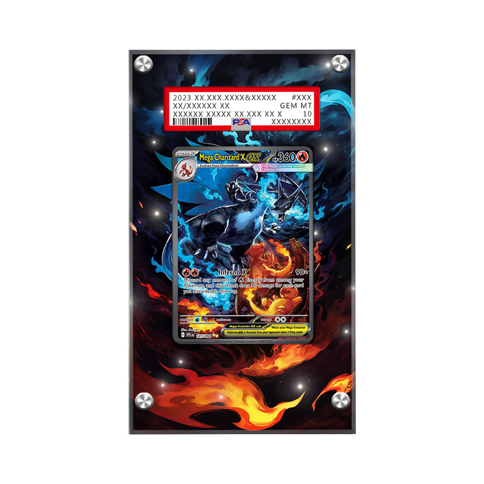 Mega Charizard X 110/080 - Pokémon Extended Artwork Protective Card Display Case Psa/cgc/tag/raw