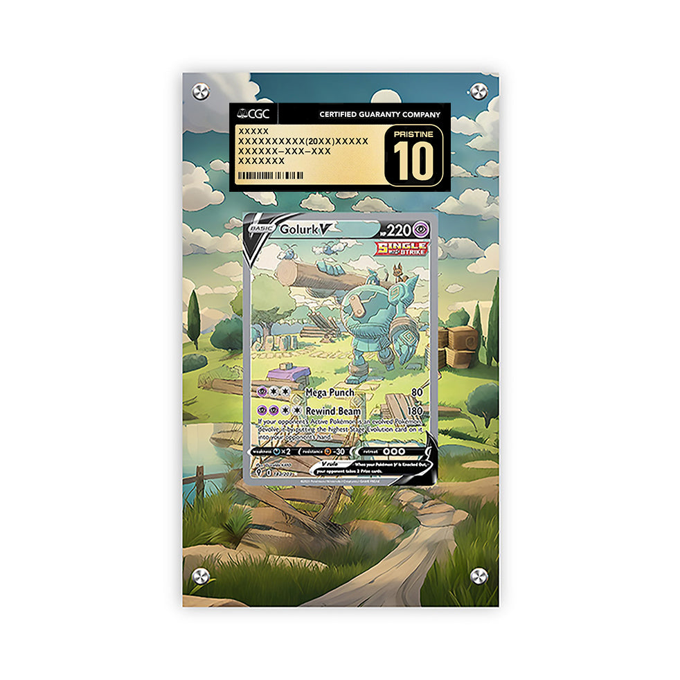 Golurk V 182/203 - Pokémon Extended Artwork Protective Card Display Case Psa/cgc/tag/raw