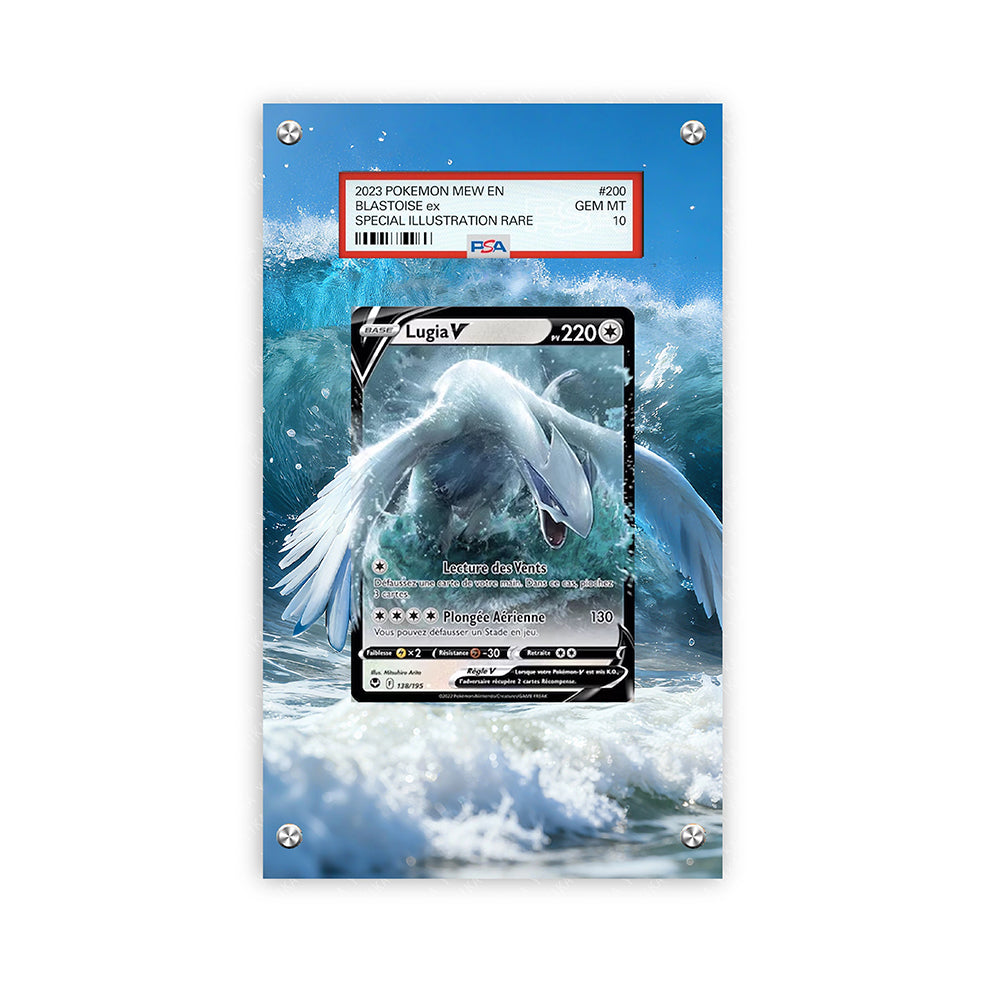 Lugia V 138/195 - Pokémon PSA Extended Artwork Protective Card Display Case