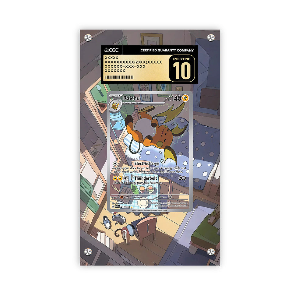 Raichu 211/193 - Pokémon Extended Artwork Protective Card Display Case Psa/cgc/tag/raw