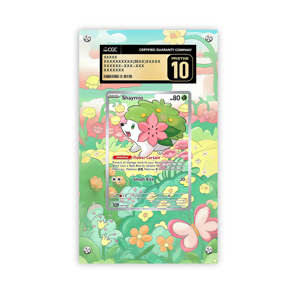 Shaymin 185/182 - Pokémon Extended Artwork Protective Card Display Case Psa/cgc/tag/raw