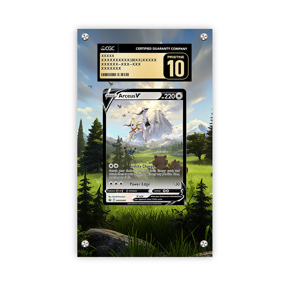 Arceus V Swsh204 - Pokémon Extended Artwork Protective Card Display Case Psa/cgc/tag/raw