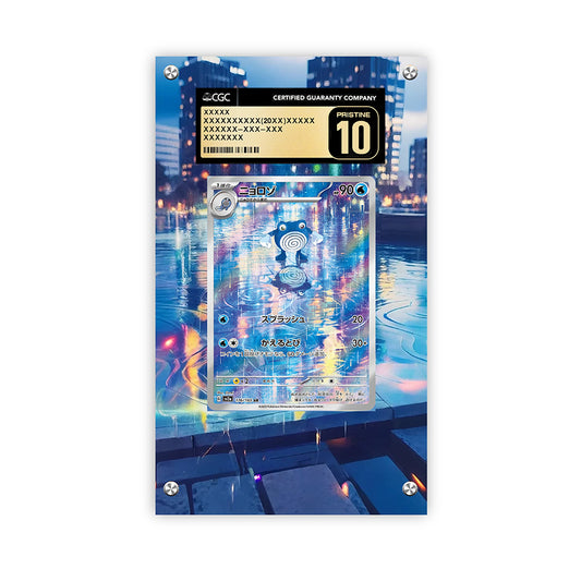 Poliwhirl 176/165 - Pokémon CGC Extended Artwork Protective Card Display Case