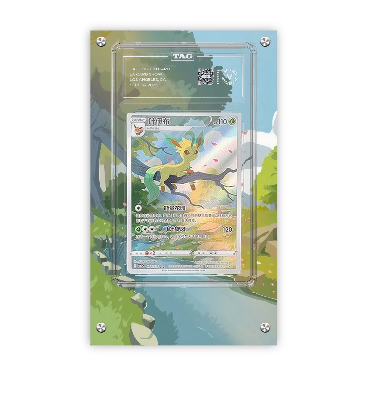 Leafeon Cbb2c 15/15 - Pokémon Extended Artwork Protective Card Display Case Psa/cgc/tag/raw