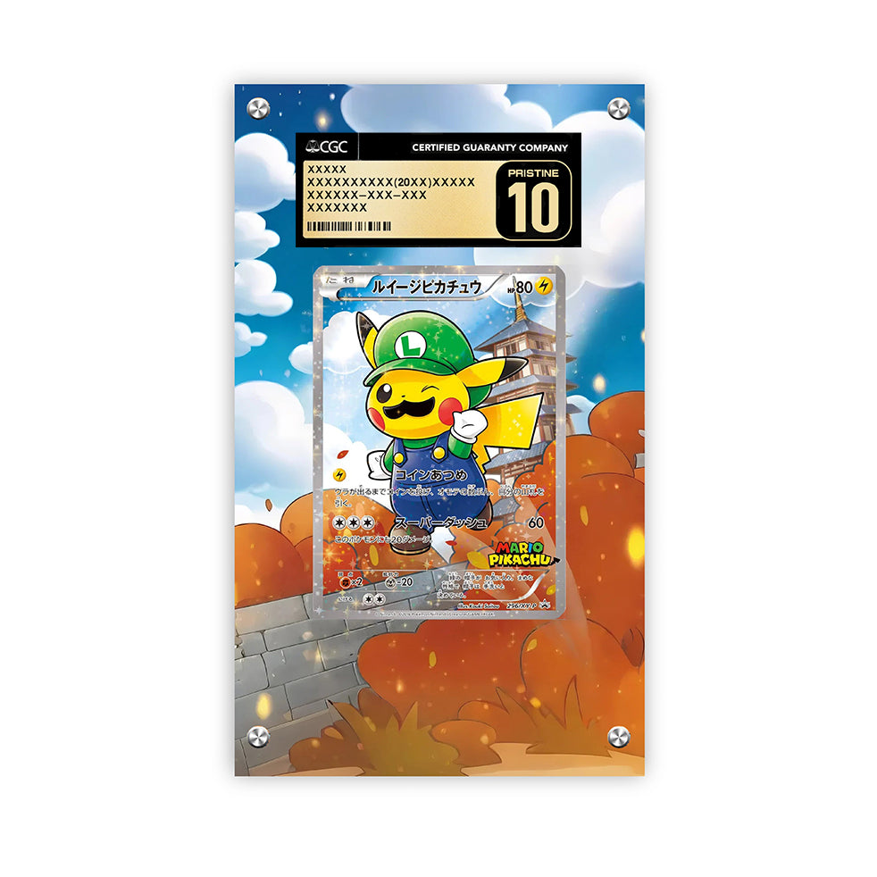 Mario Pikachu 294/xy-p - Pokémon Extended Artwork Protective Card Display Case Psa/cgc/tag/raw