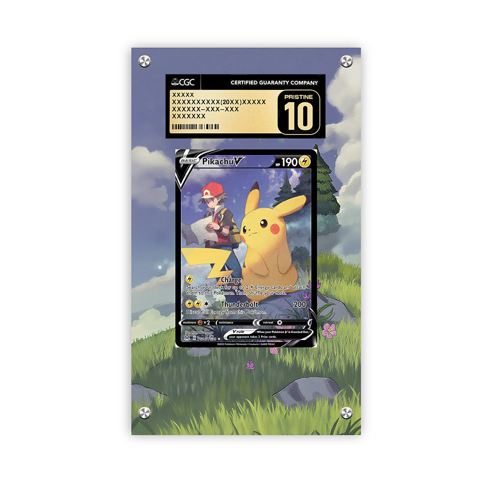 Pikachu V - Swsh11 - Pokémon Extended Artwork Protective Card Display Case Psa/cgc/tag/raw