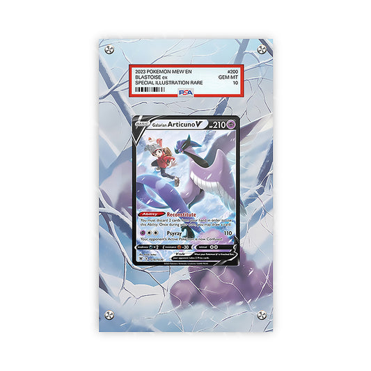 Galarian Articuno V – TG16/TG30 - Pokémon PSA Extended Artwork Protective Card Display Case