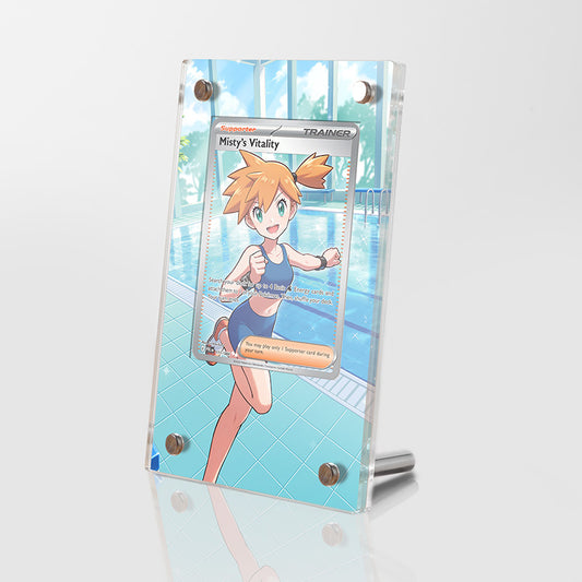 Misty's Vitality 108/081 V2  - Pokémon Extended Artwork Protective Card Display Case Psa/cgc/tag/raw