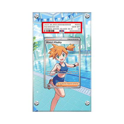 Misty's Vitality 108/081 V2  - Pokémon Extended Artwork Protective Card Display Case Psa/cgc/tag/raw