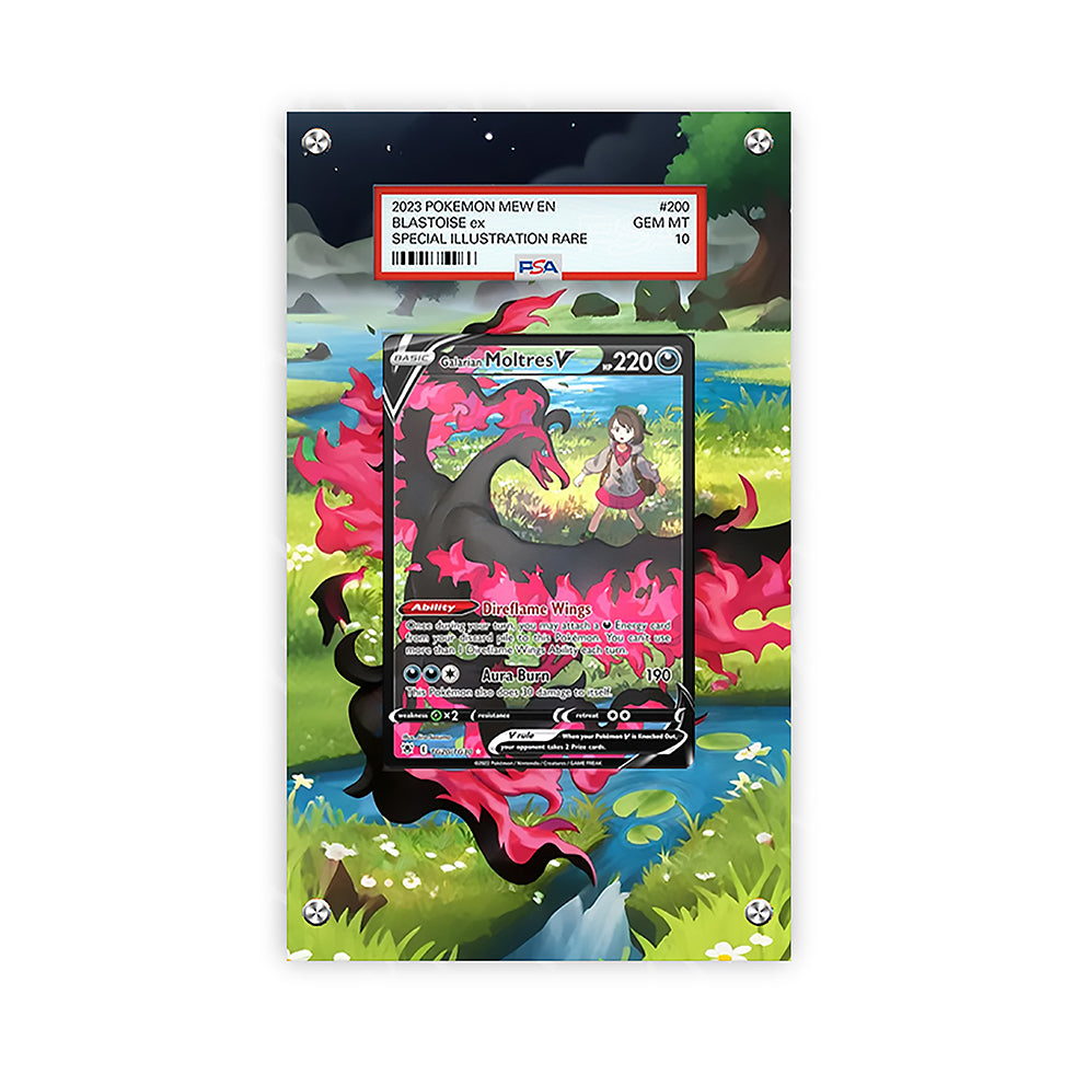 Galarian Moltres V - Tg20/tg30 - Pokémon Extended Artwork Protective Card Display Case Psa/raw