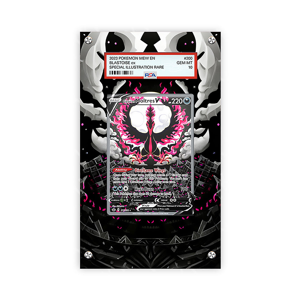 Galarian Moltres 177/198 - Pokémon Extended Artwork Protective Card Display Case Psa/raw