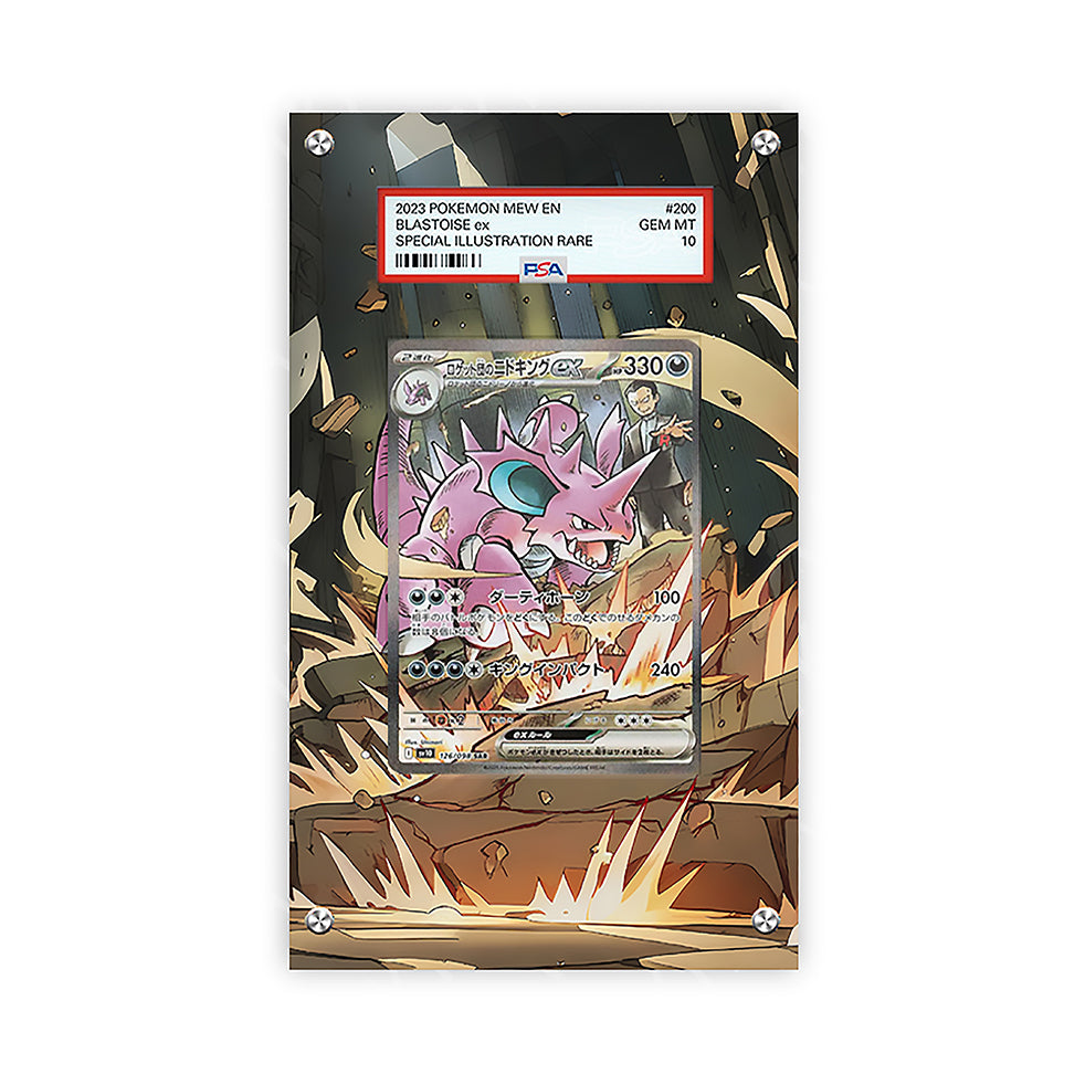 Team Rocket's Nidoking 233/182 - Pokémon Extended Artwork Protective Card Display Case Psa/raw