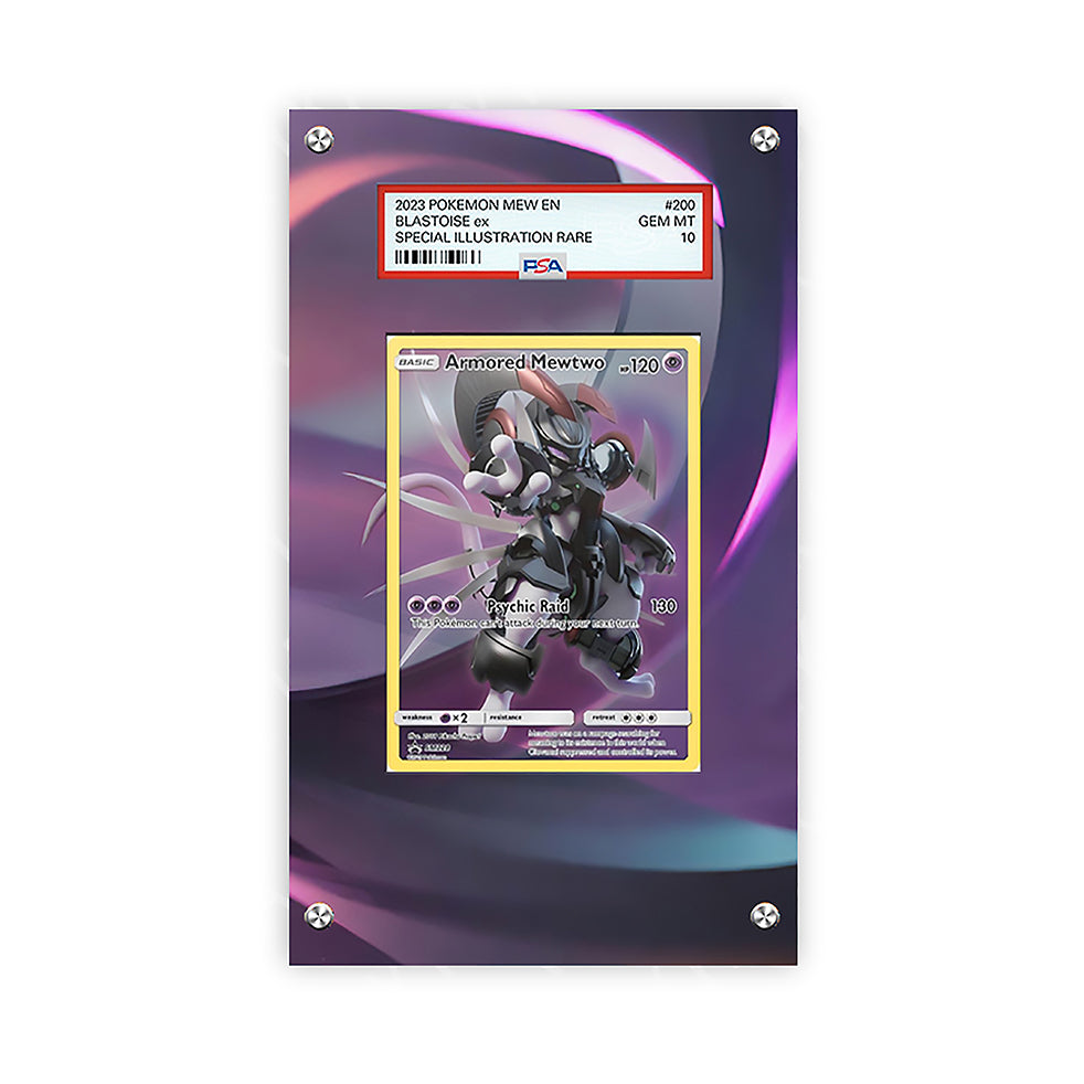 Armored Mewtwo SM228 - Pokémon PSA Extended Artwork Protective Card Display Case